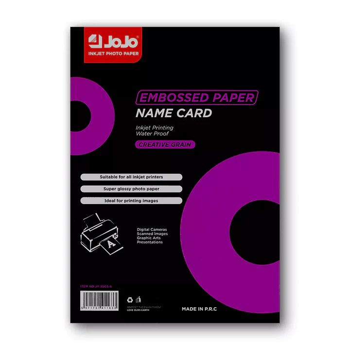 Papier gaufré pour cartes de visite Jojo Creative Grain A4 – 300g/m²