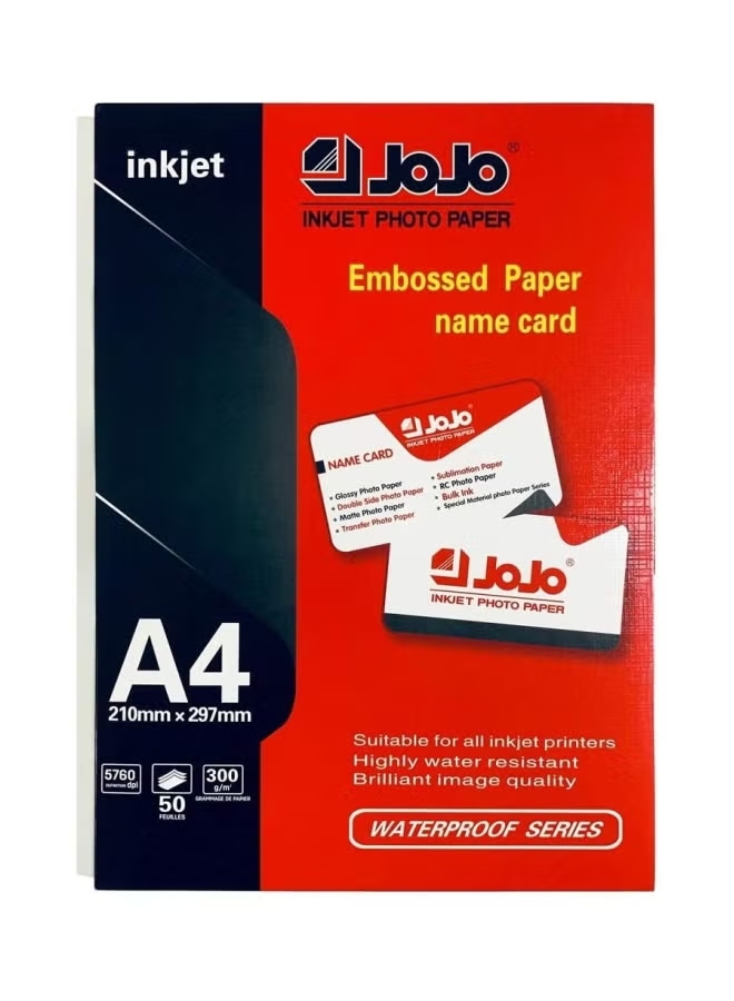 Papier gaufré pour cartes de visite Jojo A4 – 300g/m²