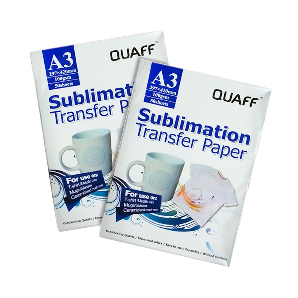 Papier de transfert pour sublimation Quaff A3 – 100g – 50 feuilles