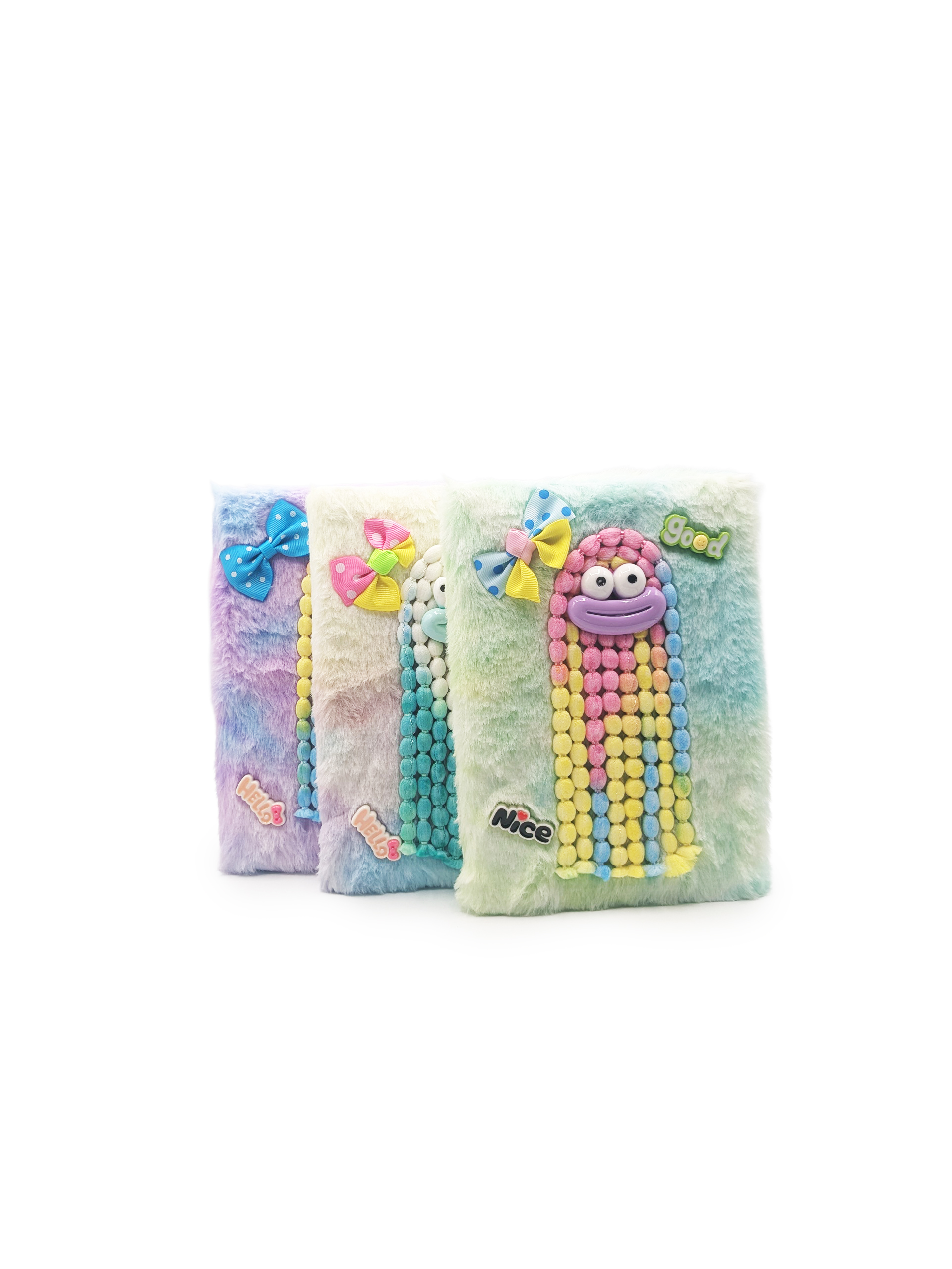 Carnet à couverture peluche pastel – assortiment