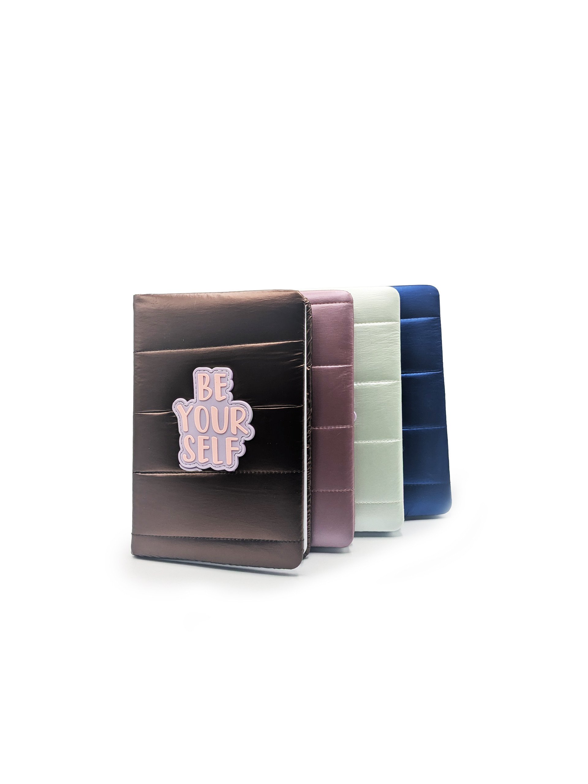 Carnet à couverture matelassée « Be Yourself » – assortiment