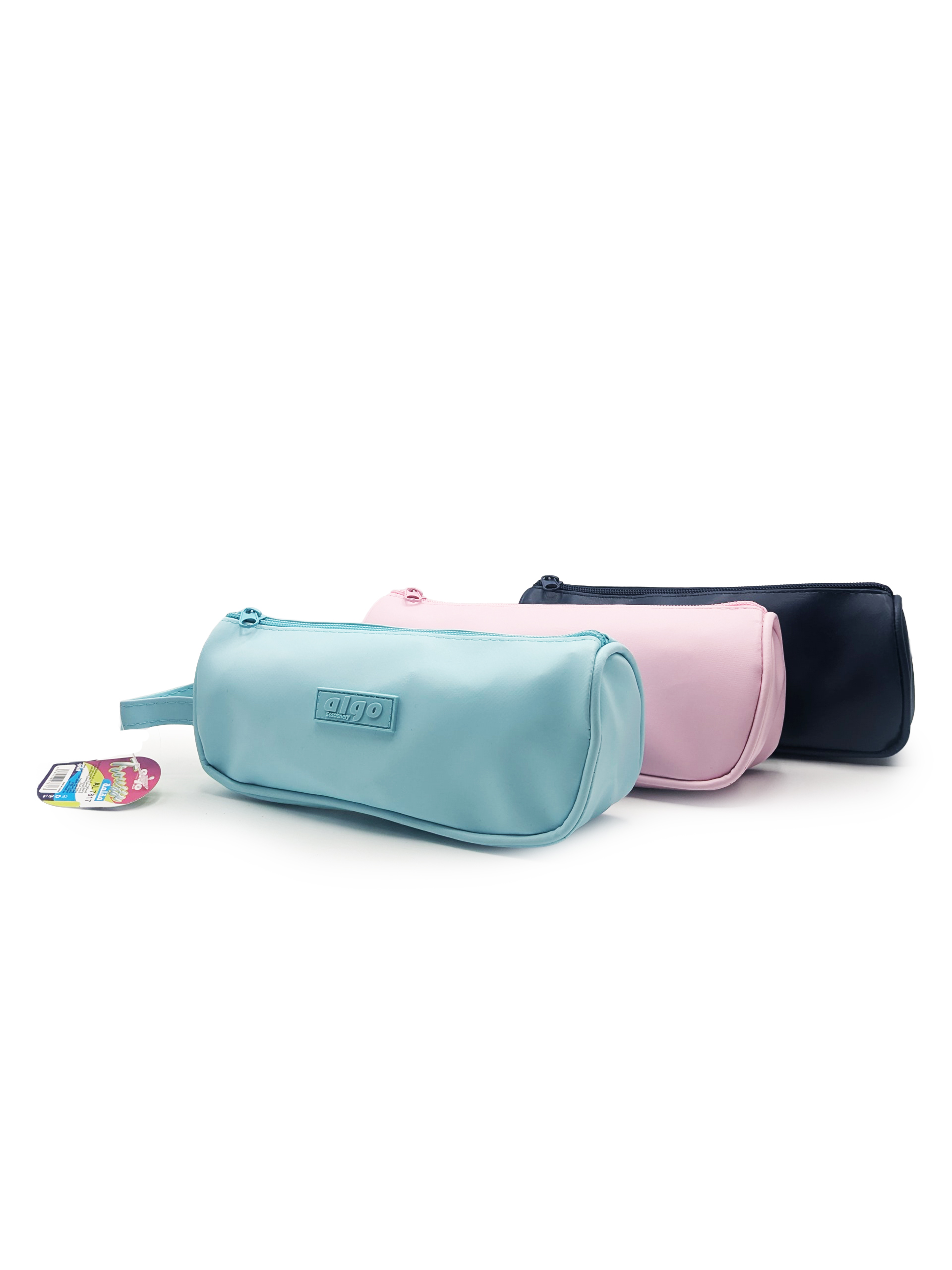 Trousse ronde Algo pastel – bleu, rose, marine