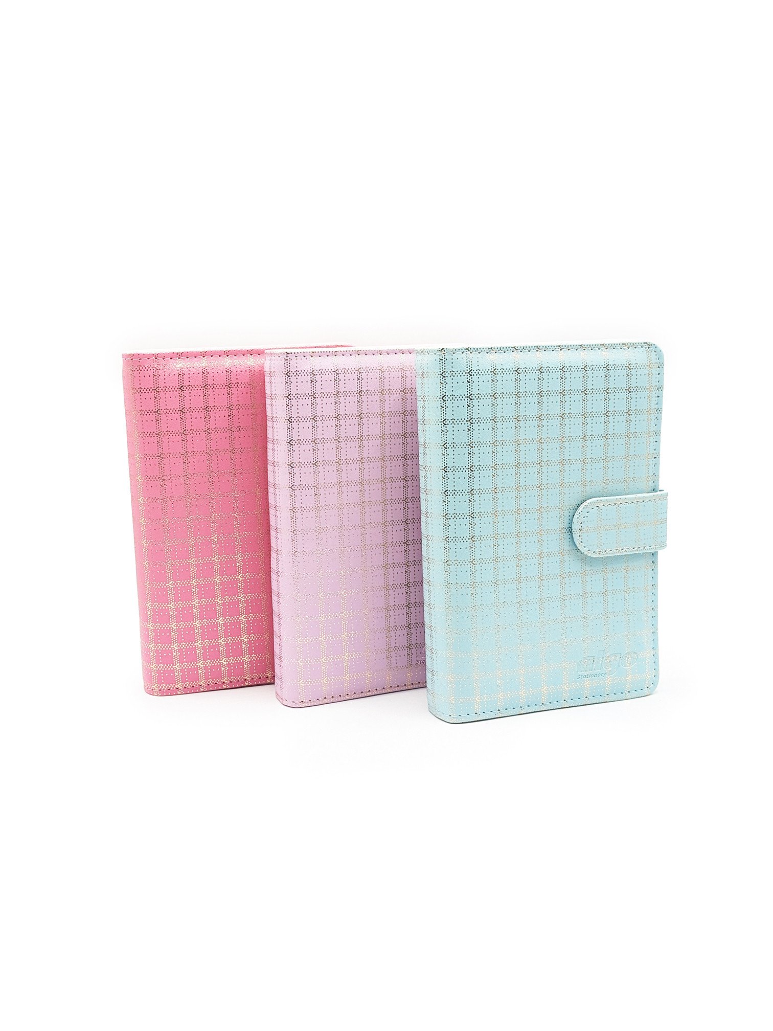 Budget planner effet quadrillage doré pastel – format A6