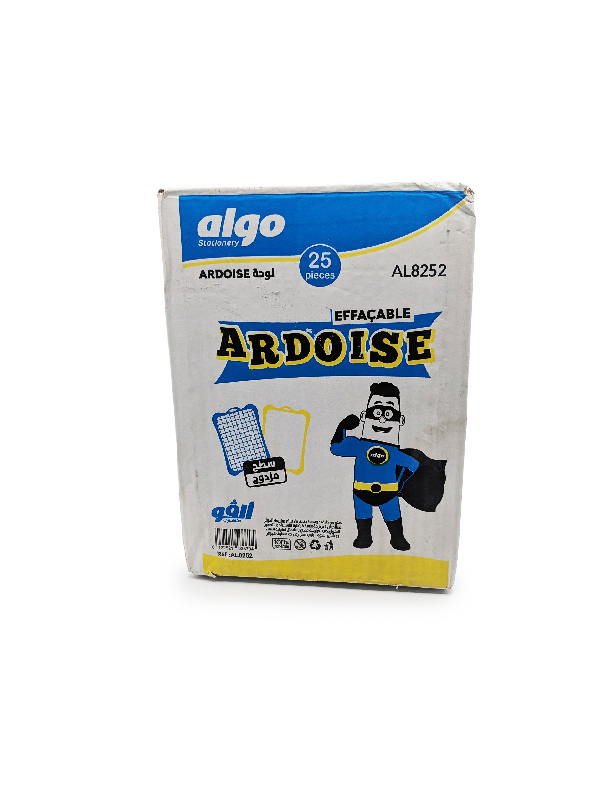 Ardoise effaçable Algo Locale double face – coins bleus